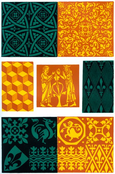 Paving Tiles of the 14th and 15th Century, 1870 by Franz Kellerhoven