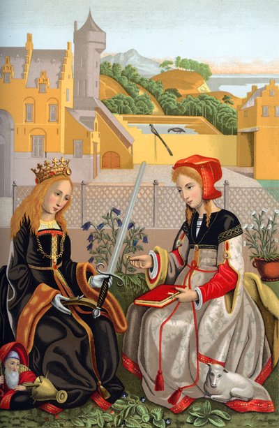 St Catherine and St Agnes by Franz Kellerhoven