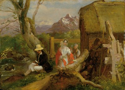 The Painter and Walker in the Landscape ("Idyll") by Franz Krammer