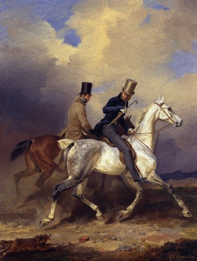 Ride of Prince Wilhelm Accompanied by the Artist by Franz Krüger