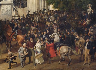 Parade on the Opernplatz in Berlin (detail) by Franz Krüger