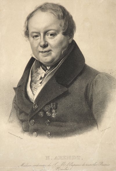 Portrait of the imperial personal physician Nicholas Martin Arendt 1785-1859, 1836 by Franz Krüger