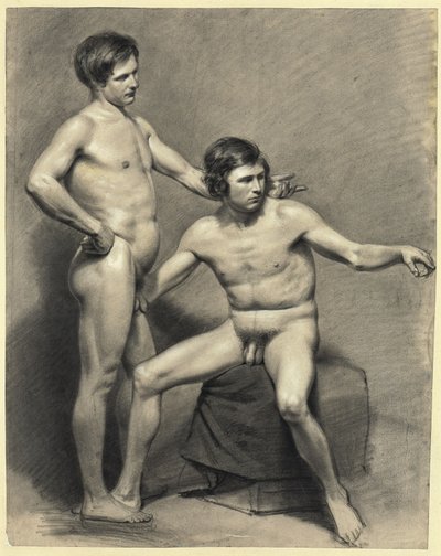 Two Male Nudes by Franz Krüger