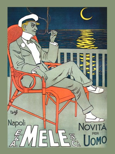 Lounging in Mele Fashion & Under a Crescent Moon, early 1900s by Franz Laskoff