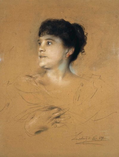 Portrait of the Singer Marcella Sembrich by Franz von Lenbach