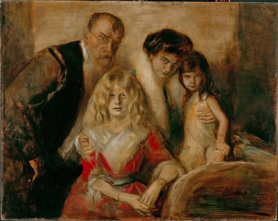 The Artist with His Wife and Children by Franz von Lenbach
