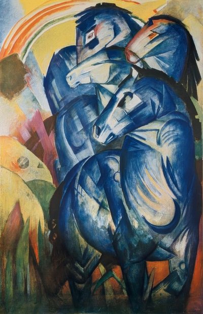 The Tower of Blue Horses by Franz Marc