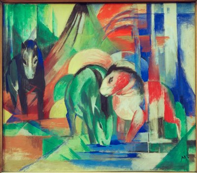 Three Horses at the Watering Place by Franz Marc