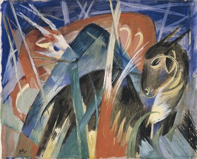 Fable Animals I Composition with animals I by Franz Marc
