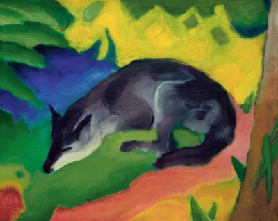 Fox (Blue-Black Fox) by Franz Marc