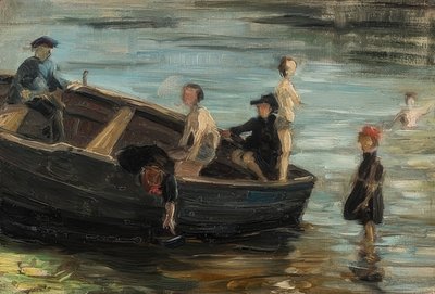 Children in a Boat. 1903 by Franz Marc