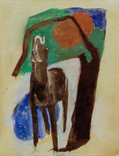 Mourning Horse by Franz Marc