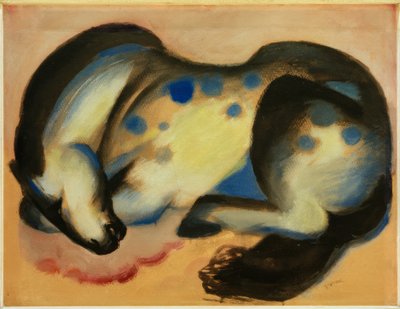 Lying Horse by Franz Marc