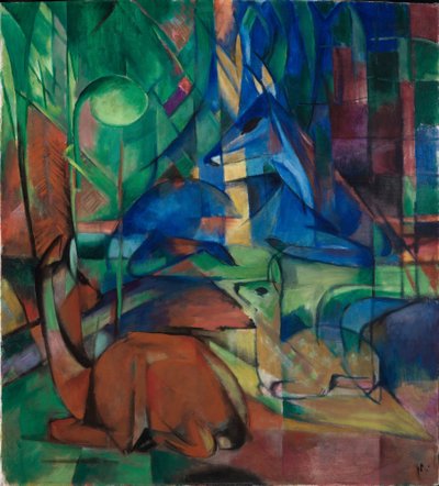 Deer in the Forest II by Franz Marc