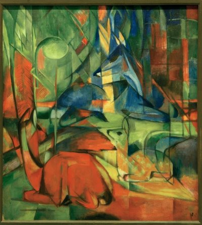 Deer in the Forest II by Franz Marc