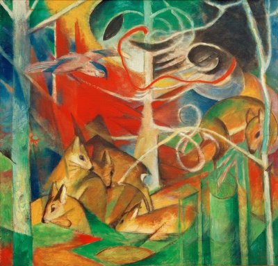 Deer in the Forest I by Franz Marc