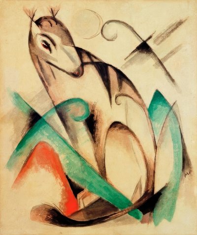 Seated Mythical Creature by Franz Marc