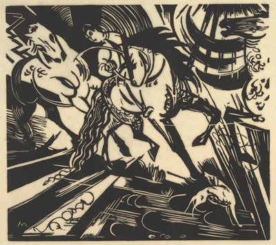 The Riding School by Franz Marc