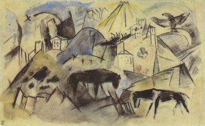 The Unfortunate Land of Tyrol (Sketch) by Franz Marc