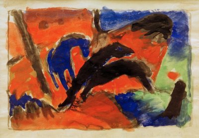 Two Horses (Jumping Horses) by Franz Marc