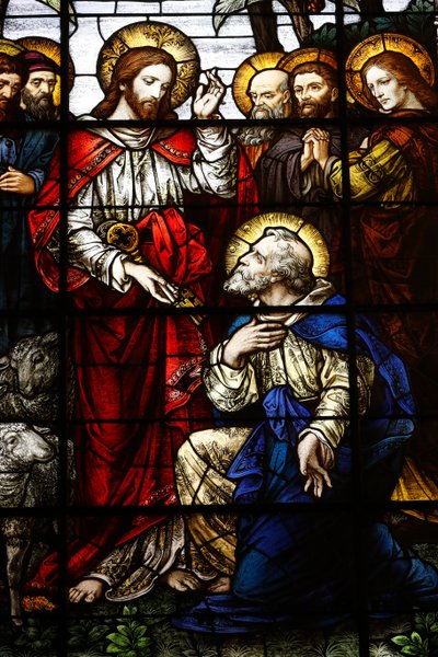 Christ Handing the Keys to St Peter, c1920 by Franz Mayer
