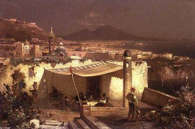 A Terrace in Posilipo by Franz Richard Unterberger