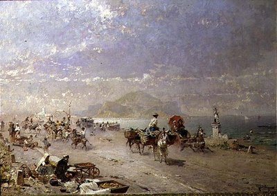 Coastal Road on the Gulf of Palermo, Italy by Franz Richard Unterberger