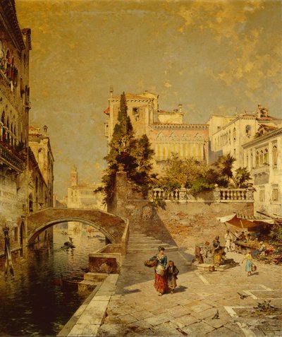 Fondamenta Zorzi, Campiello Santa Barbara, Venice by Franz Richard Unterberger