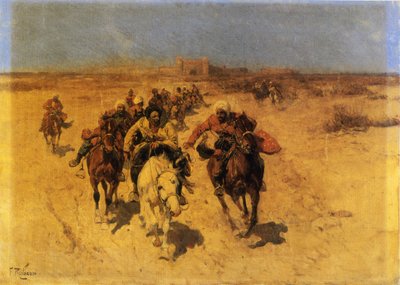 Arabs on Horseback by Franz Roubard