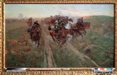 Scene from the Battle of Kuryuk Dara in July 1854 by Franz Roubaud