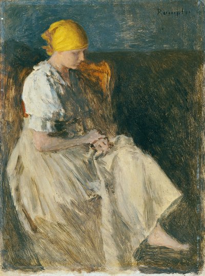 Seated Girl by Franz Rumpler