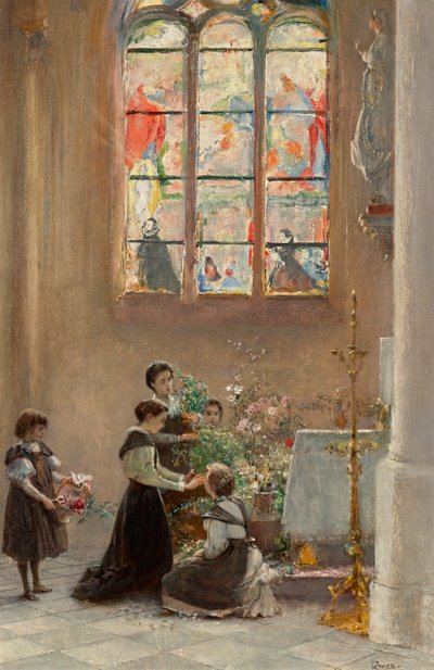 Feast of St. Mary in a Church in Venice by Franz Russ der Jüngere