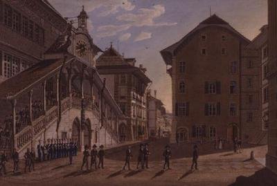The Berne Grand Council leaving the Town Hall by Franz Schmidt