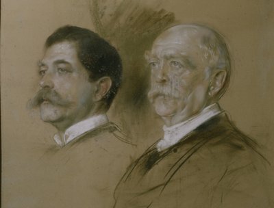 Otto von Bismarck and his Son Herbert, State Secretary of the Foreign Office from 1860-90 by Franz Seraph von Lenbach