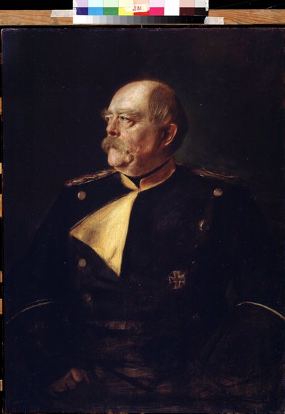 Portrait of Chancellor Otto von Bismarck (1815-1898) in Uniform. Painting by Franz von Lenbach (1836-1904) by Franz Seraph von Lenbach