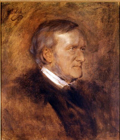 Portrait of Richard Wagner (1813 - 1883), German composer. by Franz Seraph von Lenbach