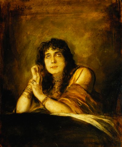 Portrait of Sarah Bernhardt as Lady Macbeth, 1892 by Franz Seraph von Lenbach