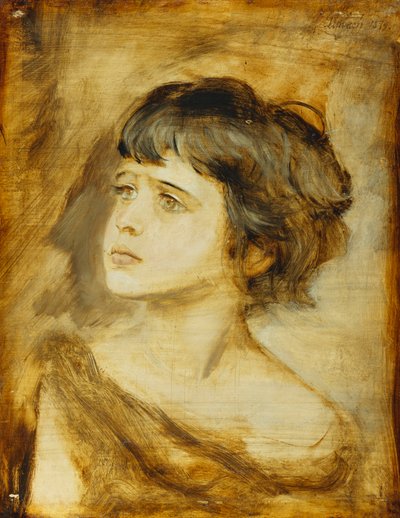 The Head of a Girl by Franz Seraph von Lenbach