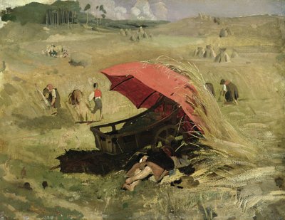 The Red Sunshade, c.1860 by Franz Seraph von Lenbach