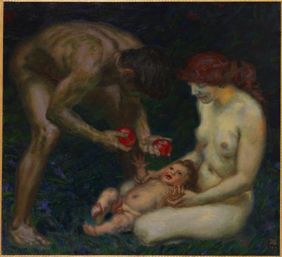 Adam and Eve The Family by Franz Stuck Ritter von