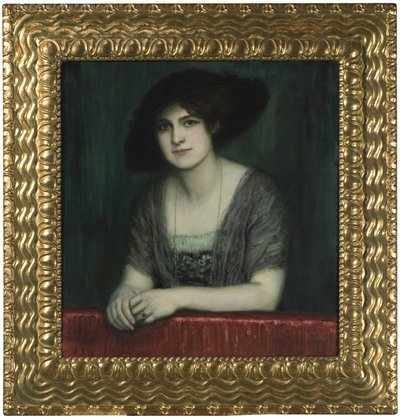 Mary with a dark hat by Franz Stuck Ritter von