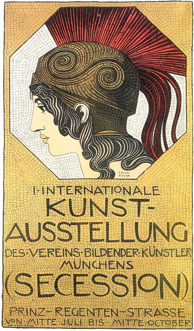 Poster for the First International Exhibition of Art, Secession, 1893 by Franz Stuck Ritter von