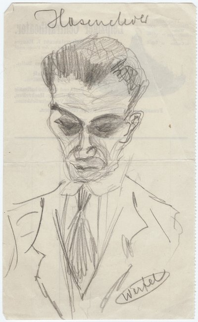Portrait of Walter Hasenclever, Early 1930s by Franz Werfel