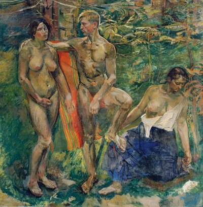 Nudes in the Forest by Franz Wiegele