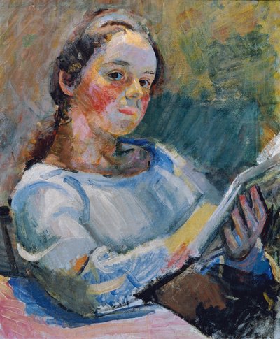 Reading Girl by Franz Wiegele