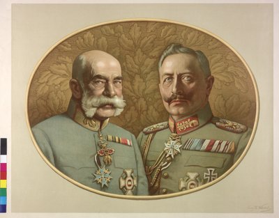 Emperor Franz Joseph I of Austria and William II by Franz Wurbel