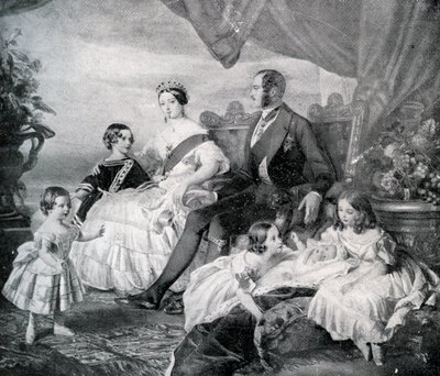Queen Victoria with Prince Albert and their Children by Franz Xaver  Winterhalter (after)