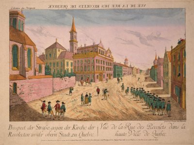View of the Rue des Recolets of Quebec by Franz Xaver Habermann