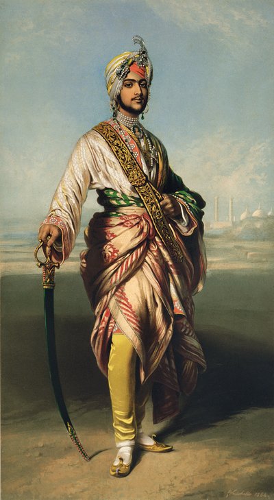 Duleep Singh, Maharajah of Lahore, lithographed by R.J. Lane by Franz Xaver Winterhalter