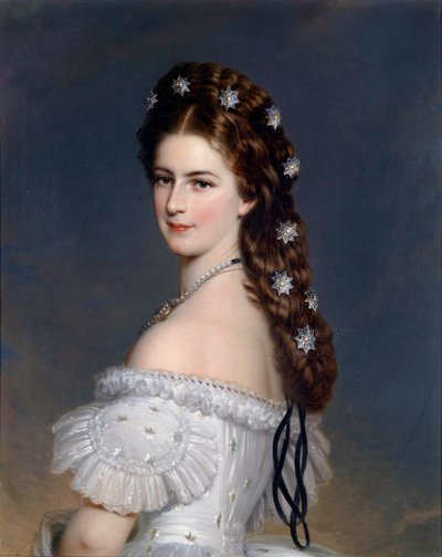 Portrait of Elisabeth of Wittelsbach (Sissi) by Franz Xaver Winterhalter